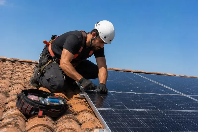 Maintenance et monitoring de panneaux solaires à Pieusse